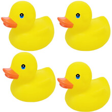 Gule gummi-and-leget?js?nder til b?rn Bad F?dselsdagsgaver Baby showers Klassev?relses incitamenter Sommer strand- og poolaktivitet 3,5"""" (4-pack