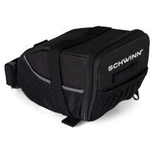 Schwinn Bike Bag Pannier and Storage Easy to Attach Hold Cell Phones Snacks Wallet Mounted Bicycle Accessories Seat Pack Black