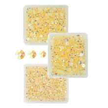 qiipii Light Champagne AB Resin Rhinestones for Crafting 3mm 4mm 5mm AB Flatback Jelly Stones Bulk SS10 SS16 SS20 Non-Hotfix Diamonds Crystals Ge