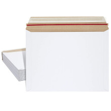 25-Pack Stay Flat Rigid Mailers 9x12 med selvklbende forsegling 450 GSM robuste hvide papkonvolutter til forsendelse Fotos Magasiner Tegneserier