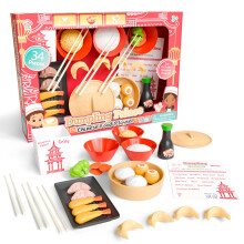 Lollipop Dumpling Palace kinesisk madleges?t til b?rn - 34-delt s?t til sm?b?rn 3+ Gourmetlegek?kken med realistiske madvarer til kreativ leg og