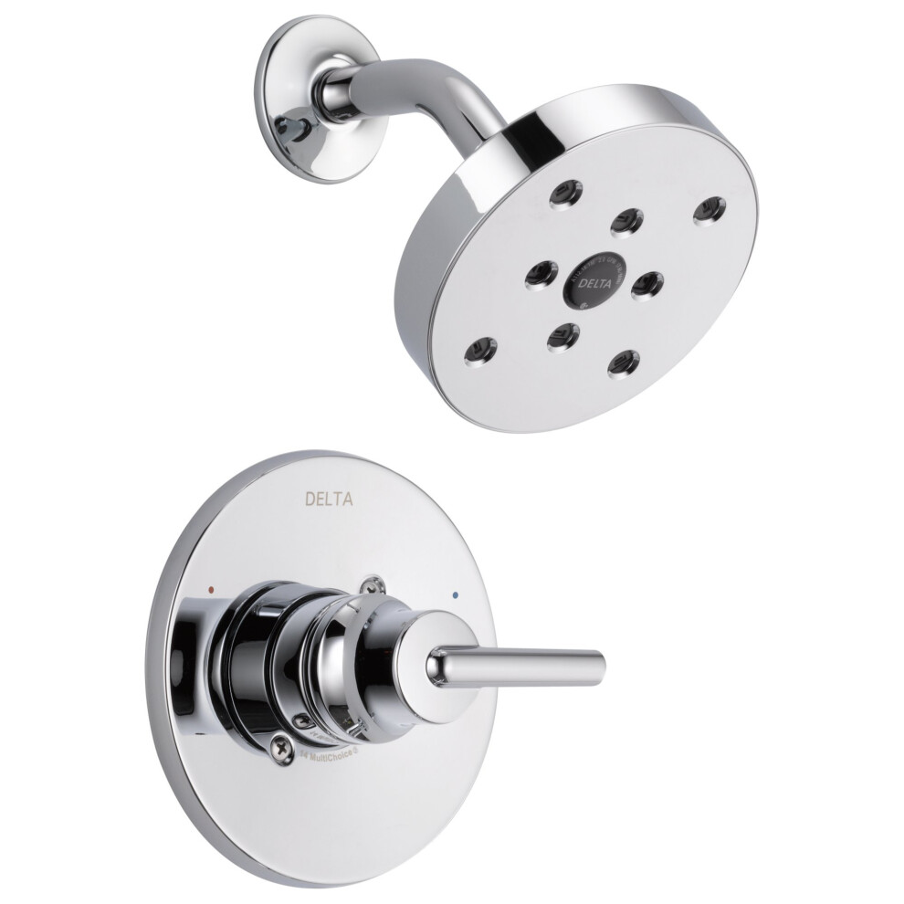 Photos - Bathtub Delta Faucet Trinsic 14 Series Single-Function Shower Faucet Set Single-Spray H2Okinetic Shower Head Chrome Shower Faucet De