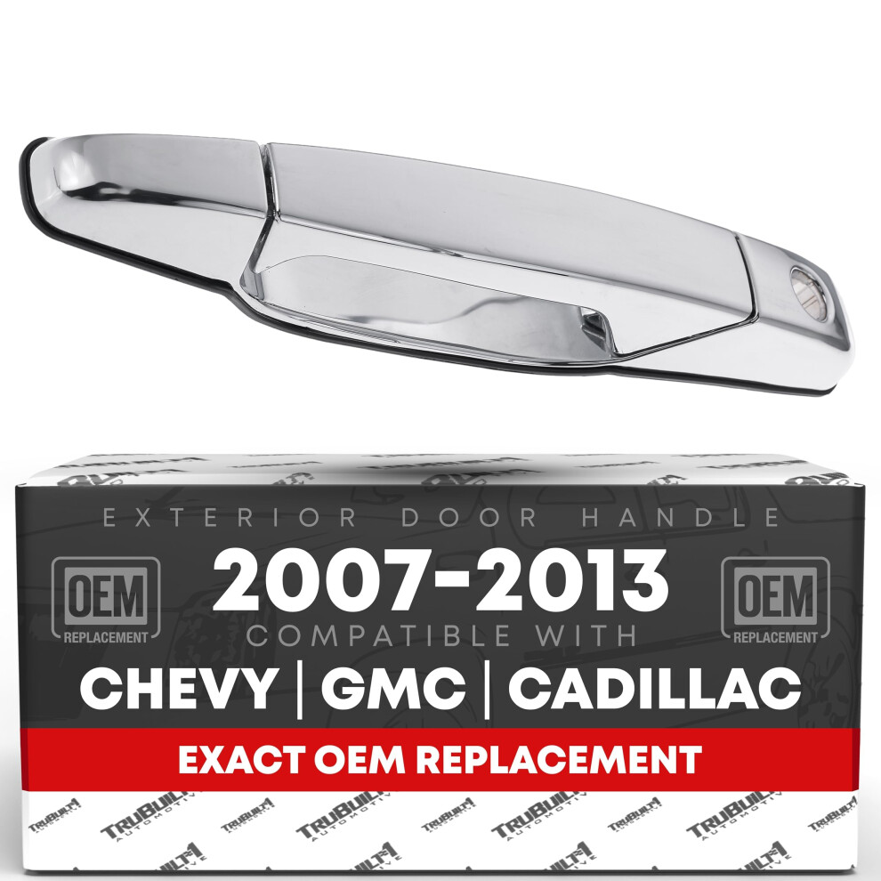 Exterior Front Driver Door Handle - Compatible With 2007-2013 Chevrolet Avalanche 07-14 Silverado 1500 2500 3500 Suburban Tahoe; 07-14 Gmc Sierra 730656350548