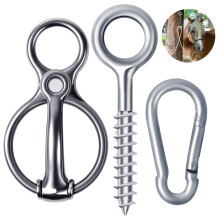 Blocker tie Ring for Horses Horse tack and Supplies Horse Accessories Horse tie Ring Prevents Horses from Pulling Back Sturdy Stainless Steel