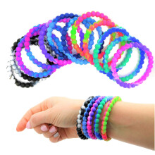 Zugar Land Colorful Tie Dye Bead Rubber Armb?nd (12 Pack) 8"""". Store b?rn og sm? voksne. Perfekt til fest Favoritter Karneval Pr?mier Goodiebags