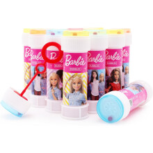Toyland Confezione da 12 Tubi di Bolle Barbie con Bacchette, 2oz Soluzione & Coperchio Labirinto