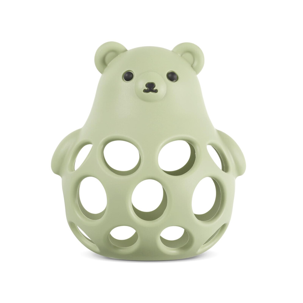haakaa 3-in-1 Baby Teethers - Soothing Silicone Teether Sensory Play Ball & Easy-Grip Toy for Fine Motor Skills - Food-Grade Freezable & Easy to Cle