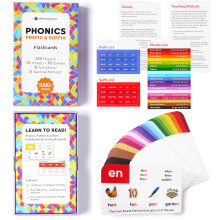Think Tank Scholar Phonics-Lernkarten + Prfixe und Suffixe (ber 1000 Wrter) 122 Phonics 6 Lehrmethoden und 6 unterhaltsame Lernspiele Vorschulki