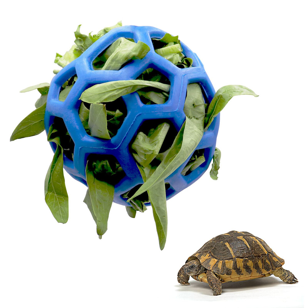 Tirifer Tortoise Feeder Ball 5.5 inch Encourages Foraging Behaviors Keeps Pets Entertained