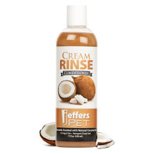 Jeffers Pet Cream Rinse Rinse 3 in 1 Condizionatore - Formula idratante e districante per cani e gatti Olio di cocco Infuso di profumi leggeri di toe