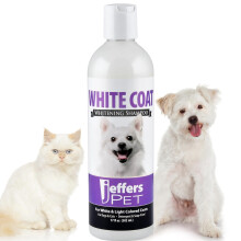 Jeffers shampoo per animali domestici per gatti per cani e piccoli animali 17 oz - formula concentrata senza sapone per cappotti bianchi e chiari bac