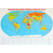 Amatørradio DXCC Verdenskort 2025-udgave PKWiU 58.11.16.0