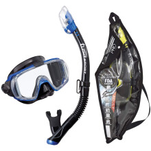 TUSA Sport Adult Visio Tri-Ex maske og tr snorkel combo sort/metallisk bl UC-3125PQB-MB