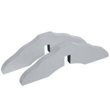 UNIPAWS Support Feet per Gate per animali domestici in legno Set di cani da cani da 2 per il pannello di spessore di 0,71 pollici grigio chiaro