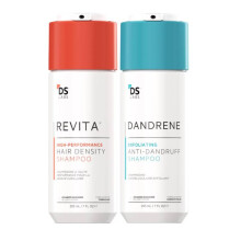 DS LABORATORIES Dandrene Anti-Dandruff & Revita Peeling-Shampoo zur Behandlung von juckender, trockener Kopfhaut und Schuppen, Haarverdichtung mit