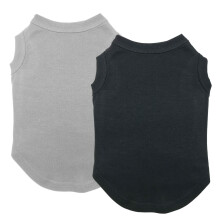 Chol&Vivi Hunde-T-shirt tj 2 stk. Blank Hundeskjorter Bomuldstj rmels pasform til sm til ekstra store kledyrs tanktop til alle racer Bld o
