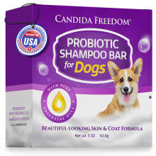 Barra de shampoo natural para ces Masseys com probiticos e leos essenciais para aliviar a coceira - Aroma de floresta de cedro e patchouli - B