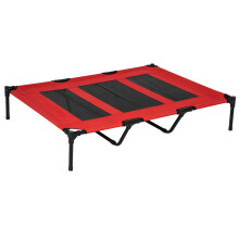 PawHut 48"" x 36"" Cuccia per cani traspirante rialzata Culla portatile per animali con borsa per il trasporto Struttura in metallo Rete traspirant