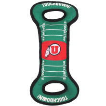 Pets First NCAA Football Field Hundeleget?j med Squeaker. - Utah Utes - til Tug Toss and Fetch. - H?rdt og holdbart PET-leget?j 1 antal (pakke me