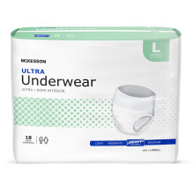 McKesson Ultra Inkontinensundert?j til voksne [72 Antal] Heavy Absorbency Large 44-58 in. Unisex bl?rel?kagebeskyttelse Pull-On Style med afrivba