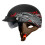VCAN Cruiser Solid Flat Black Half Face Motorcycle Helmet with Drop-Down Sun Visor  Removable Peak and Quick Release Buckle (Phoenix  XX-Large) 1