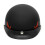 VCAN Cruiser Solid Flat Black Half Face Motorcycle Helmet with Drop-Down Sun Visor  Removable Peak and Quick Release Buckle (Phoenix  Large) 3