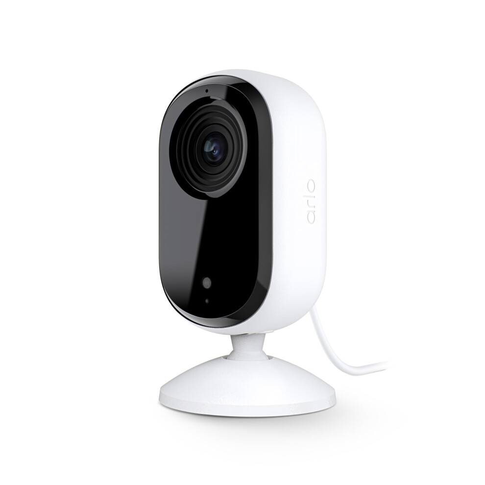 Arlo Essential Security Camera HD | Indoor Only | 2nd Gen | Pet Camera & Baby Monitor | Wired  Automated Privacy Shield  2-Way Audio  Night Vision  Li
