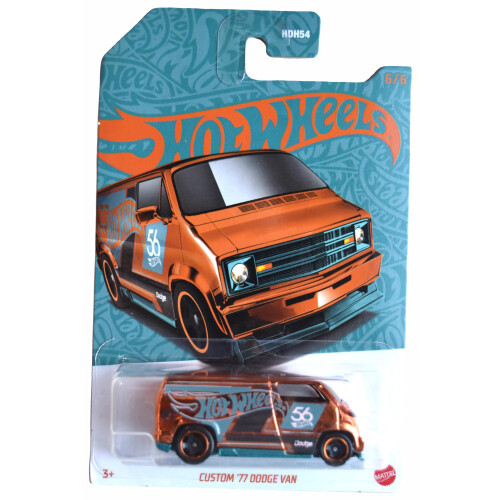 Hot Wheels Hot Wheels Custom '77 Dodge Van Gold/Teal 6/6