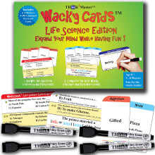 Think2Master Wacky Cards Life Science. Wissenschaftskartenspiel fr Familien und Klassenzimmer. Bilden Sie urkomische Stze, whrend Sie etwas ber B