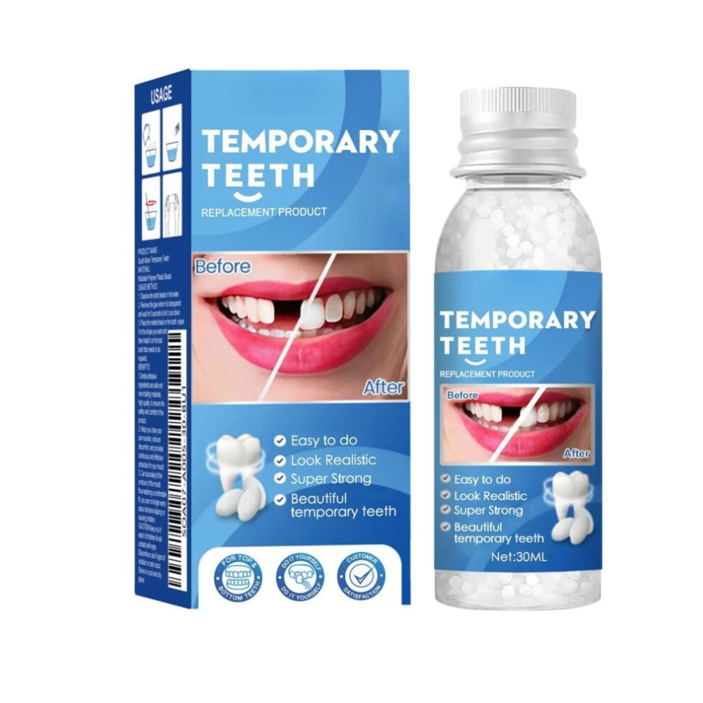 Yiluyuni Teeth Repair Denture Repair Beads Temporary Teeth For Fixing Filling Missing Broken Tooth Moldable Fake Teeth
