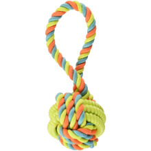 Boss Pet Chomper Extra robustes und farbenfrohes Hundespielzeug mit geknotetem Seil und gewickeltem TPR-Schlepper  mittelgroes Hundespielzeug, mehr