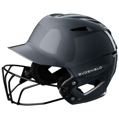 EvoShield XVT 2.0 Gloss Schlaghelm mit Gesichtsmaske     Anthrazit, Gr      e S/M