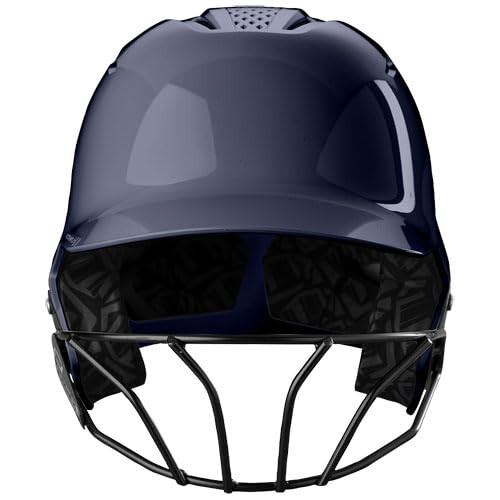 EvoShield XVT 2.0 Gloss Batting Helmet with Facemask - Navy  Medium/Large 1