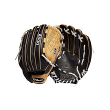 Wilson 2022 A500 Siren 12,5"""" Fastpitch-Outfield-Handschuh - Linksh nder-Wurf Schwarz/Blond/Gelb