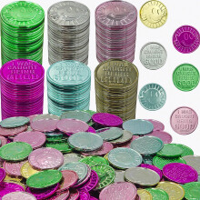 The Dreidel Company Multicolor Plastic Coins Sono stato sorpreso a essere un buon educazione e attivit di apprendimento in aula per feste (da 1000 p