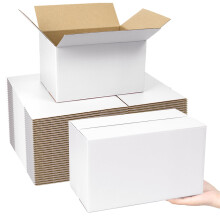 Lhetyslaatikot Keskikokoiset 10x7x6 tuumaa 30 Pack Postituslaatikot Valkoiset aaltopahvilaatikot pienyritysten postituspakkauksiin