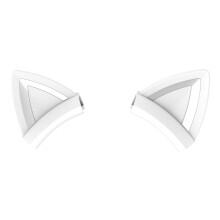 ONITOON White Cat Ears for Headphone Silicone Cute Kitty Ears Attachment Lovely Detachable Accessories Fit for Gaming Headset Lightweight & Du