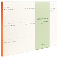 Tglicher und wchentlicher To-Do-Listen-Notizblock  Schreibtischunterlage fr Arbeit und Studium, Orange, 29 x 21 cm