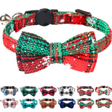 Joytale verbessertes Weihnachts-Katzenhalsband mit Glckchen, Breakaway-Katzenhalsbnder mit Fliege, 1 Packung, Mdchen und Jungen, Sicherheits-Karo-