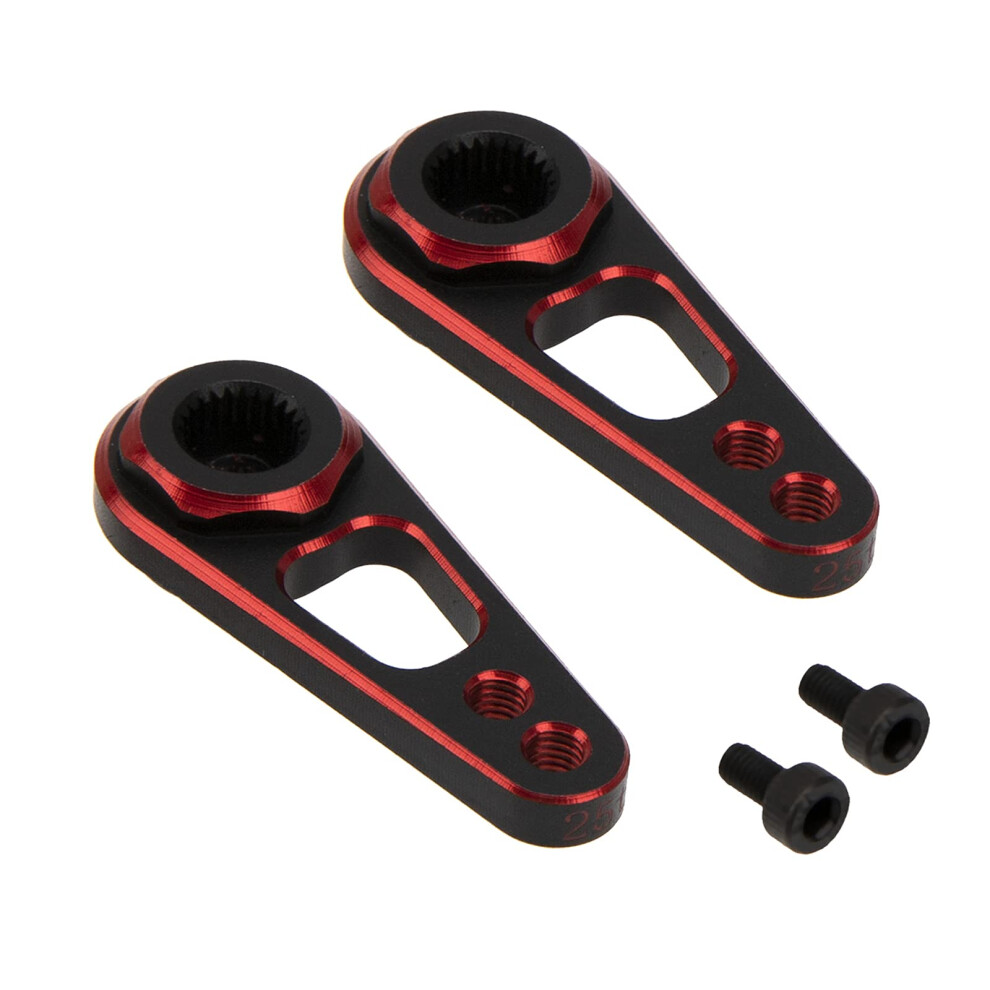 2Pack Vgoohobby Aluminium Alloy Rc Double Hole 25T Direction De Direction Horne Du Bras Compatible Avec Recat Axial Scx10 90046 Traxxas TRX-4 1/1-image