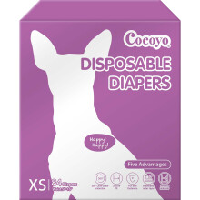COCOYO Disposable Female Dog Diapers X-Small Size 84 Count Super Absorbent Breathable Wetness Indicator