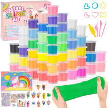 YasTant 56 Pack Butter Slijm Kit voor Kinderen 3-12 Jaar, Niet Plakkerige Slijm Kits, Kleine Slijm Feestjes