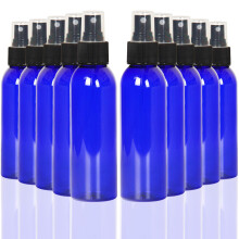 Youngever 10 Pack Spray Bottles 4 Ounce Refillable Plastic With Lids Empty Fine Mist Mini Travel Bottles (Blue)