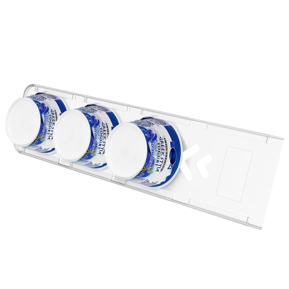 Organisateur Sophico Pour Le Rfrigrateur 4 Curseurs De Capacit Pour Porte-Yogourt De Rfrigrateur Avec Des Bandes Adhsives Pour Le Yogourt G-image