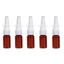erioctry 12PCS 10ml Refillable Amber Plastic Nasal Bottles Fine Mist Sprayers Cosmetic Makeup Perfume Storage Container Container for Essential O