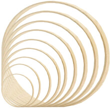 15 Stk Bambus Blomsterbjler BedreJonny Tr Makrame Bjler Ring Drmmefanger Ringe Bryllupskrans Bjle Ringe til hjemmedekorationer DIY Hndvrk
