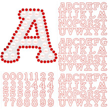 Towfed 107 Pcs 4 Sheets Pearl Self Adhesive Stickers 3 Sheets A-Z Glitter Rhinestone Letter Stickers and 1 Sheet 0-9 Glitter Number Sticker Bling