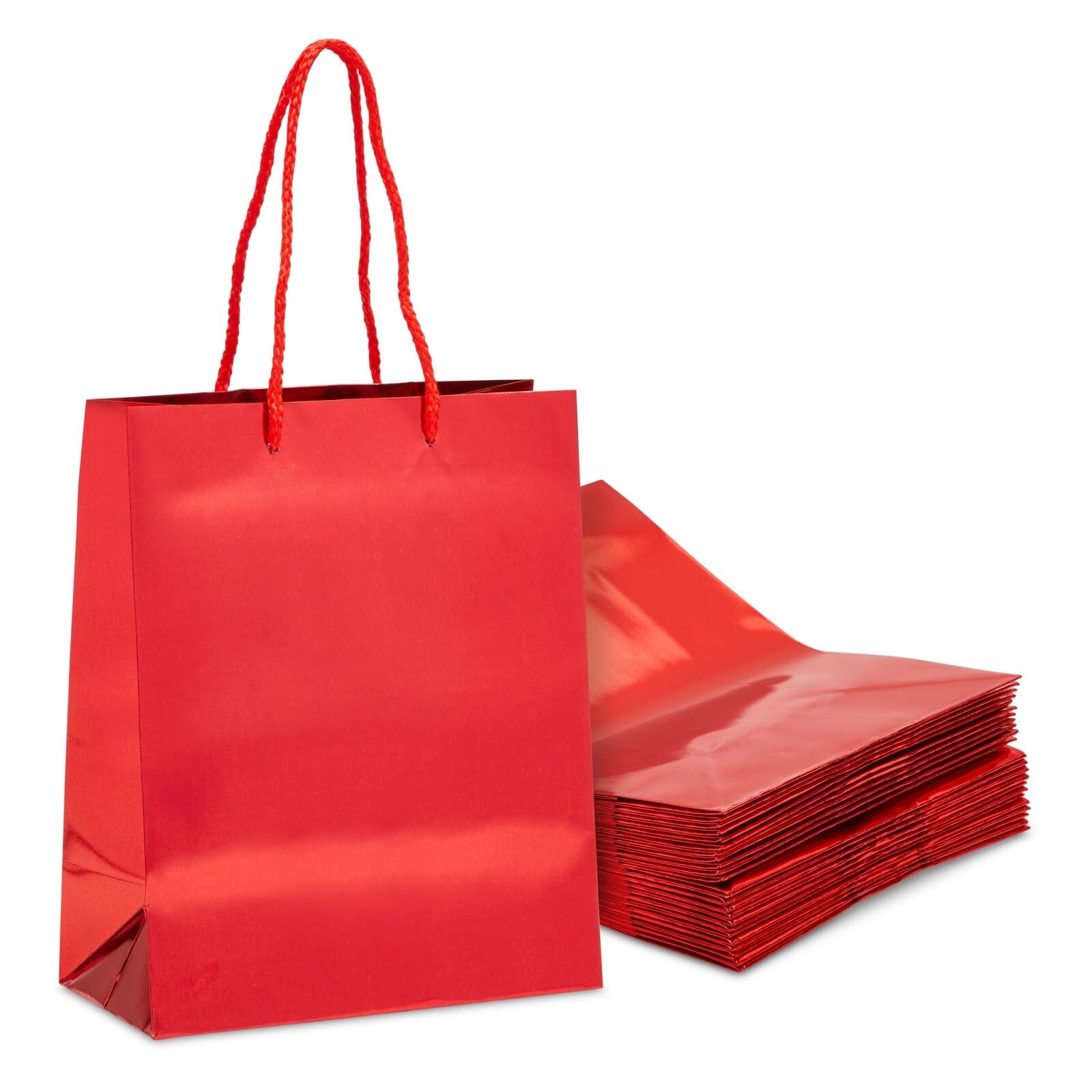 Gcardist Sacchetti Regalo Blu Nordico con Carta Velina per Matrimonio, Compleanno, Forniture per Feste - 5 Sacchetti Regalo di Carta da 8 x 4,3 x 10 Pollici, 15 Pezzi di Carta Velina