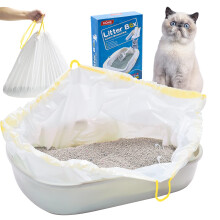 KONE Katzentoiletteneinlagen Jumbo 45 x 18 Zoll, robuste Beutel mit Kordelzug, 20 Stck