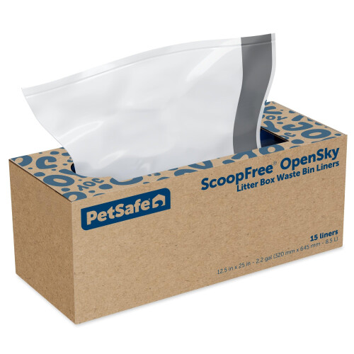 PetSafe PetSafe Waste Bin Liners - Drawstring Liners for ScoopFree OpenSky Cat Litter Box - Easy Cleanup  15 Count